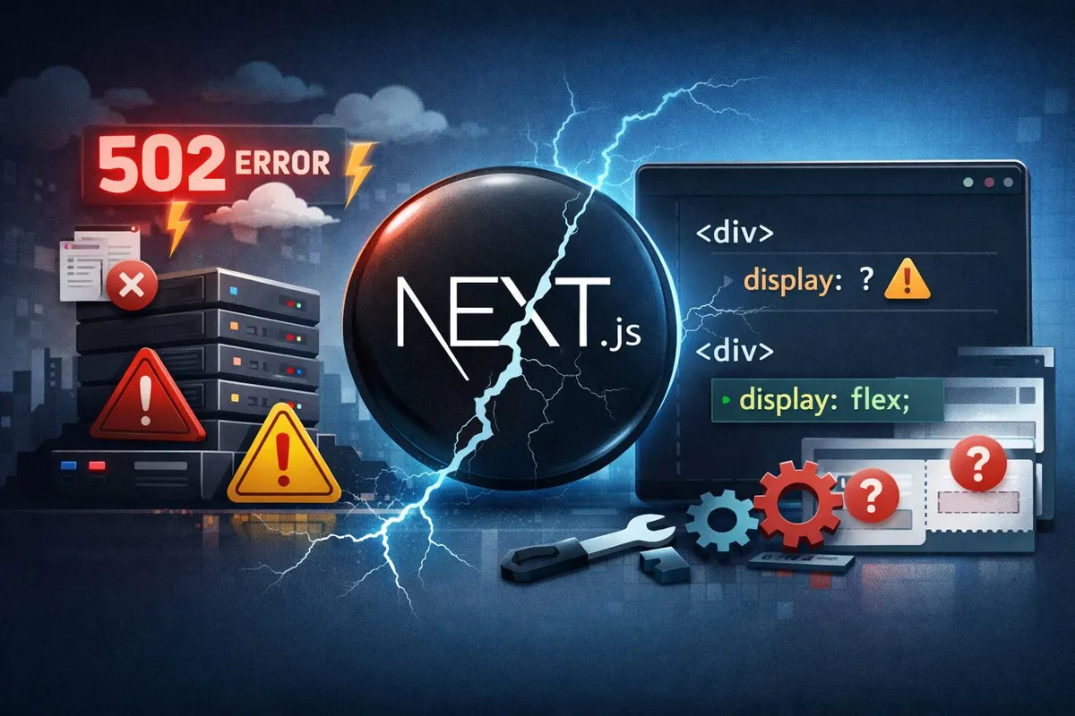 Cover image for: Next.js `next/og` HTTP 502 Error? Here's How to Fix 'Expected `<div>` to Have Explicit `display: flex`' (2026)